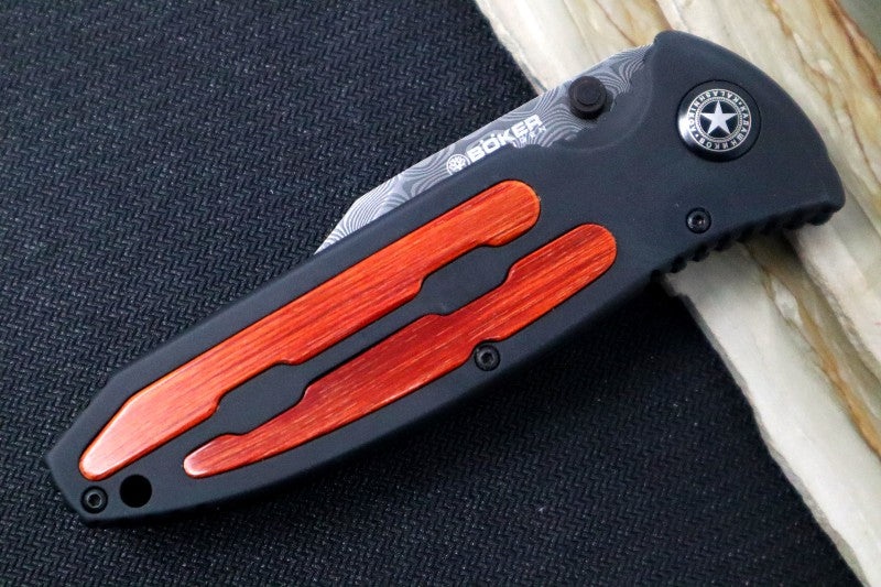 Boker Kalashnikov Bayonet Damascus - Aluminum & Ironwood Handle / Bayonet Damascus Blade 11KAL48DAM - Northwest Knives
