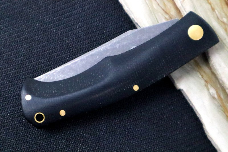 Boker Boxer EDC Black - Stonewash M390 Blade / Black Micarta Handle 111129