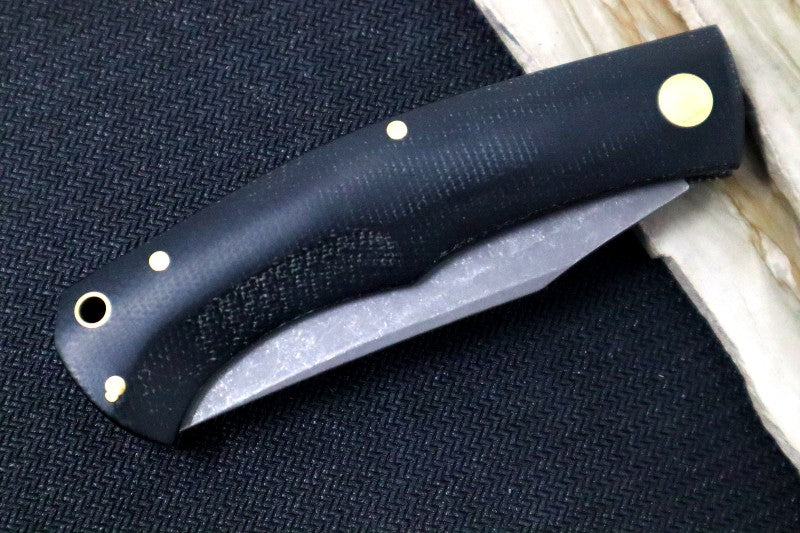 Boker Boxer EDC Black - Stonewash M390 Blade / Black Micarta Handle 111129