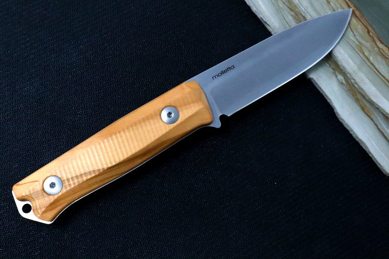 Lionsteel B40 Fixed Blade - Olive Wood Handle / Sleipner steel B40UL - Northwest Knives