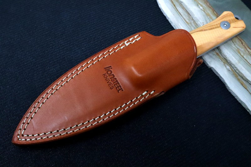 Lionsteel B40 Fixed Blade - Olive Wood Handle / Sleipner steel B40UL