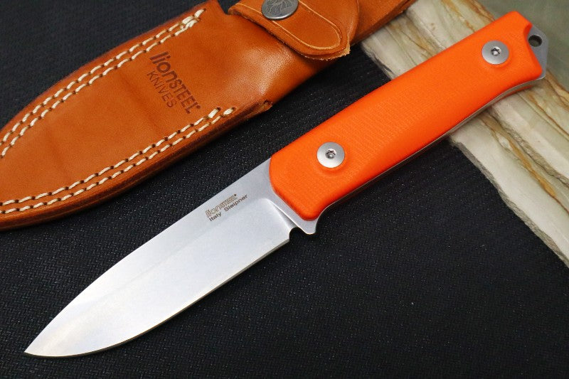 Lionsteel B41 Fixed Blade - Orange G10 Handle / Sleipner Steel / Drop Point Blade B41GOR - Northwest Knives