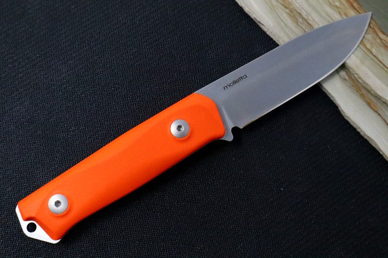 Lionsteel B41 Fixed Blade - Orange G10 Handle / Sleipner Steel / Drop Point Blade B41GOR - Northwest Knives