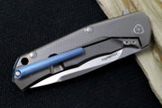 Lionsteel TRE Three Rapid Exchange Titanium Flipper - Silver Titanium Handle / M390 Steel TRE-BL - Northwest Knives
