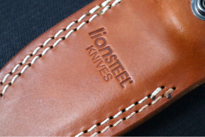 Lionsteel M4 Hunting Knife w/ Natural Canvas Micarta Handle - Fixed Blade