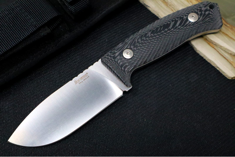 Lionsteel M3 Hunting Knife - Black Micarta Handle / Satin Niolox Steel / Black Cordura Sheath M3MI - Northwest Knives