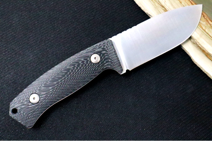 Lionsteel M3 Hunting Knife - Black Micarta Handle / Satin Niolox Steel / Black Cordura Sheath M3MI