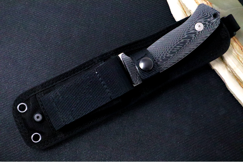 Lionsteel M3 Hunting Knife - Black Micarta Handle / Satin Niolox Steel / Black Cordura Sheath M3MI