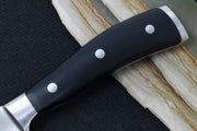 Wusthof Classic Ikon - 5" Serrated Utility - Fully forged German stainless steel (X50 CrMoV 15) - Made in Solingen, Germany - Northwest Knives