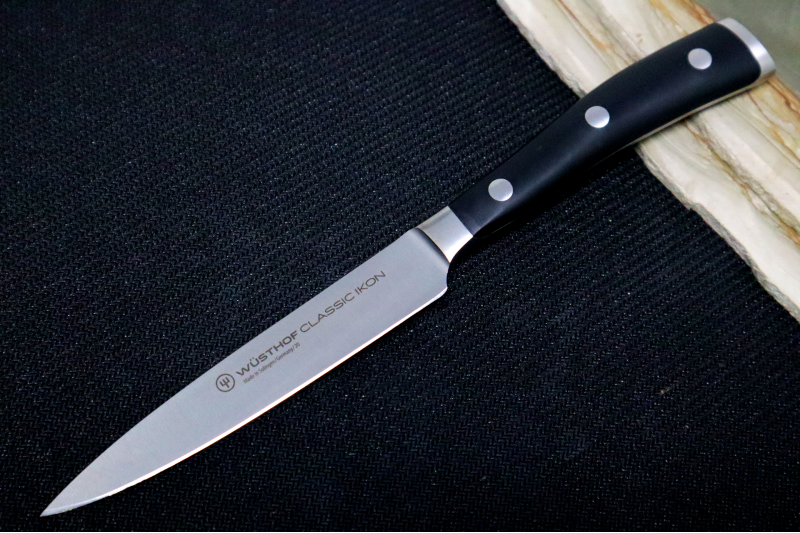 Wusthof Classic Ikon - 4.5" Utility Knife - Fully forged German stainless steel (X50 CrMoV 15) - Made in Solingen, Germany - Northwest Knives