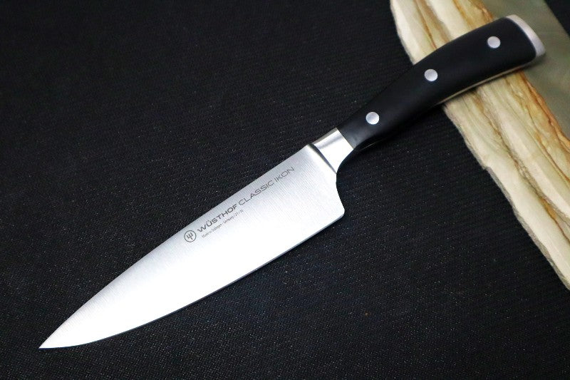 Wusthof Classic Ikon - 6" Chef's Knife - Fully forged German stainless steel (X50 CrMoV 15) - Made in Solingen, Germany