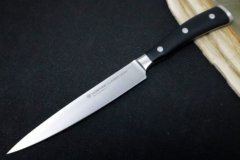 Wusthof Classic Ikon - 6" Utility Knife - Fully forged German stainless steel (X50 CrMoV 15) - Made in Solingen, Germany - Northwest Knives