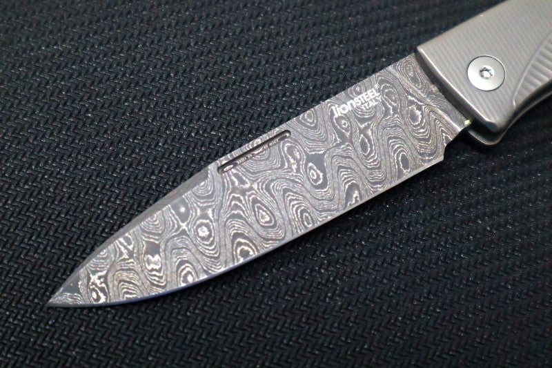 Lionsteel Thrill Slip Joint - Titanium Handle / Chad Nichols Damascus Steel - TLDGY