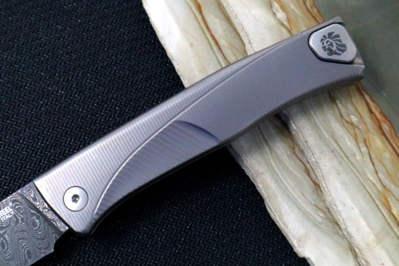 Lionsteel Thrill Slip Joint - Titanium Handle / Chad Nichols Damascus Steel - TRDGY