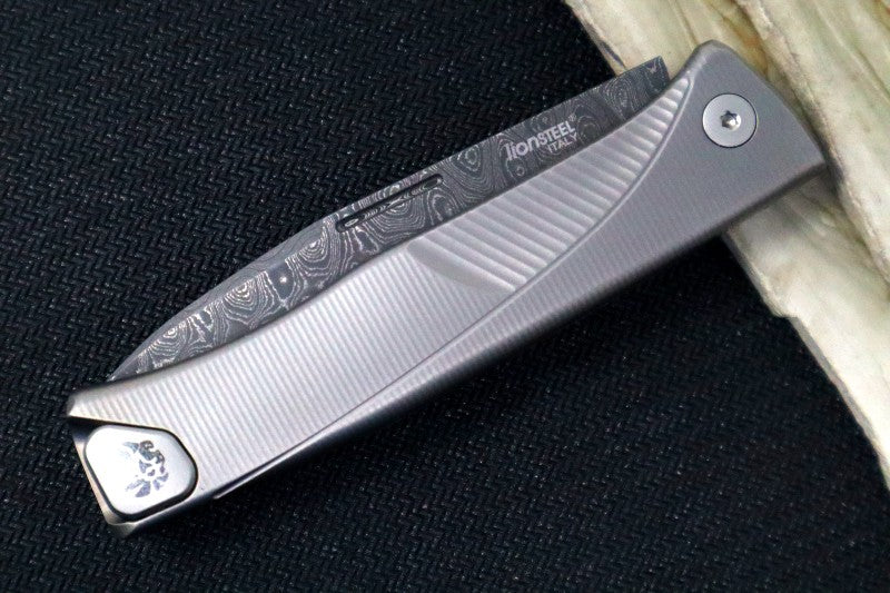 Lionsteel Thrill Slip Joint - Titanium Handle / Chad Nichols Damascus Steel - TLDGY - Northwest Knives
