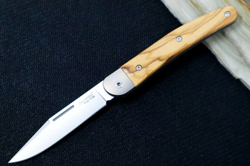 Lionsteel Jack Slip Joint - Olive Wood Handle / M390 Steel / Clip Point Blade - JK1UL - Northwest Knives