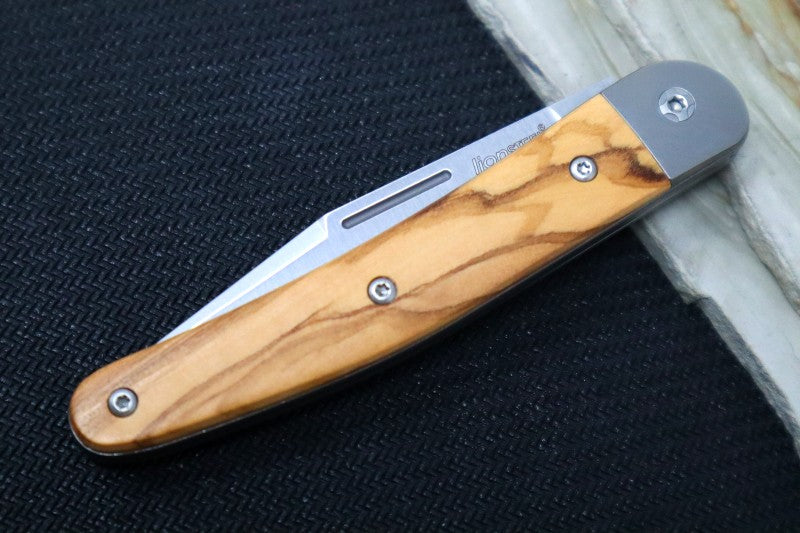 Lionsteel Jack Slip Joint - Olive Wood Handle / M390 Steel / Clip Point Blade - JK1UL - Northwest Knives