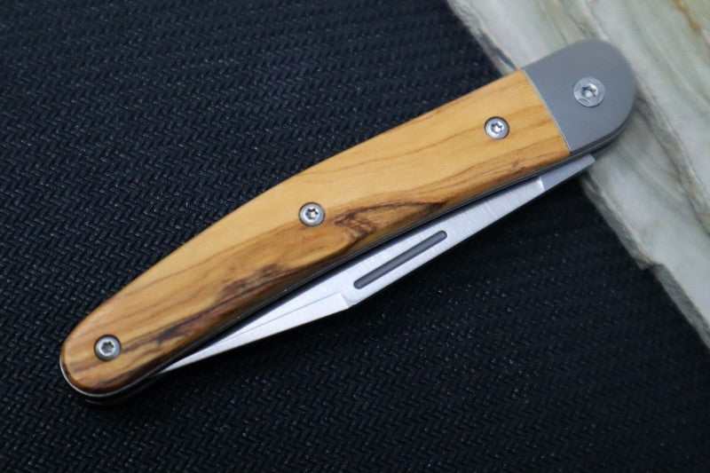 Lionsteel Jack Slip Joint - Olive Wood Handle / M390 Steel / Clip Point Blade - JK1UL