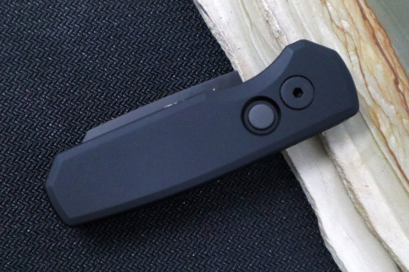 Pro Tech Runt Auto - Black Aluminum Handle / Black DLC Reverse Tanto Blade / CPM-20CV Steel R5203
