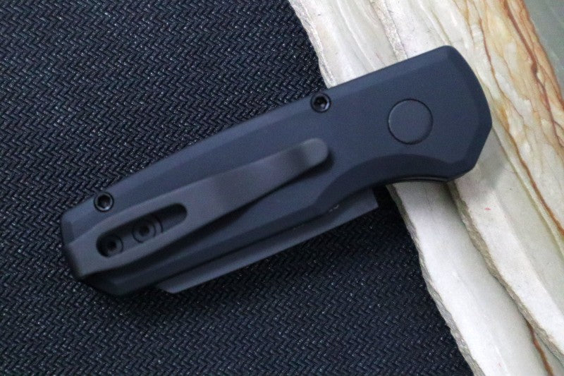 Pro Tech Runt Auto - Black Aluminum Handle / Black DLC Reverse Tanto Blade / CPM-20CV Steel R5203