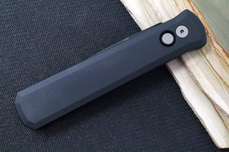 Pro Tech Godfather Auto - Black Aluminum Handle / Black Blade 921 - Northwest Knives