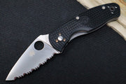 Spyderco Persistence - Black FRN Handle / Satin Blade with Full Serrate / 8Cr13MoV- C136SBK - Northwest Knives