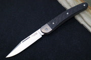 Lionsteel Jack Slip Joint - Black Carbon Fiber Handle / M390 Steel / Clip Point Blade - JK1CF - Northwest Knives