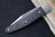 Lionsteel Jack Slip Joint - Black Carbon Fiber Handle / M390 Steel / Clip Point Blade - JK1CF - Northwest Knives