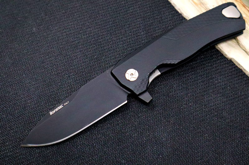 Lionsteel ROK Flipper - Black Anodized Aluminum Handle - ROK-A-BB