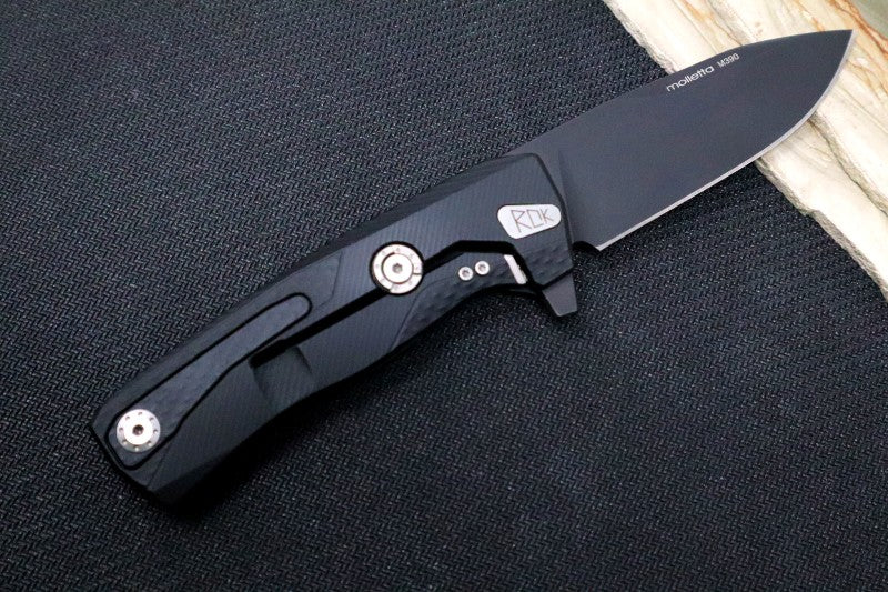 Lionsteel ROK Flipper - Black Anodized Aluminum Handle - ROK-A-BB