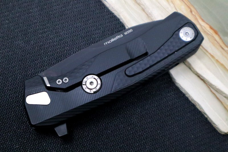 Lionsteel ROK Flipper - Black Anodized Aluminum Handle - ROK-A-BB