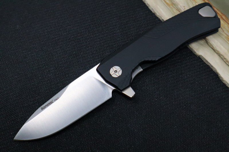 Lionsteel ROK Flipper - Black Anodized Aluminum Handle - ROK-A-BS - Northwest Knives