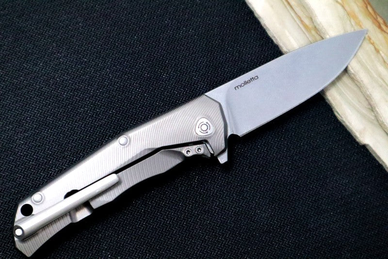 Lionsteel TRE Three Rapid Exchange Titanium Flipper - Black G10 Handle - TRE-GBK - Northwest Knives