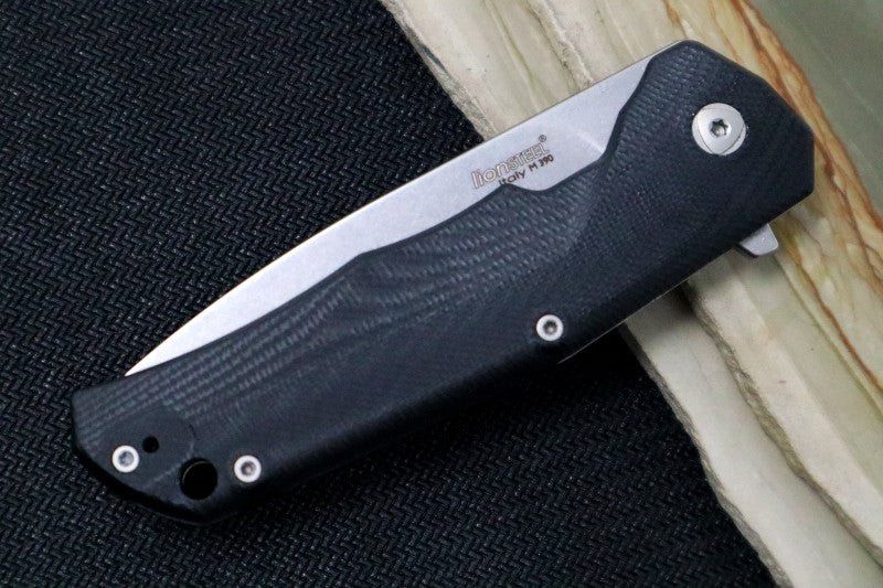 Lionsteel TRE Three Rapid Exchange Titanium Flipper - Black G10 Handle - TRE-GBK - Northwest Knives