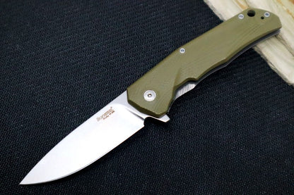 Lionsteel TRE Three Rapid Exchange Titanium Flipper - Green G10 Handle - TRE-GGR