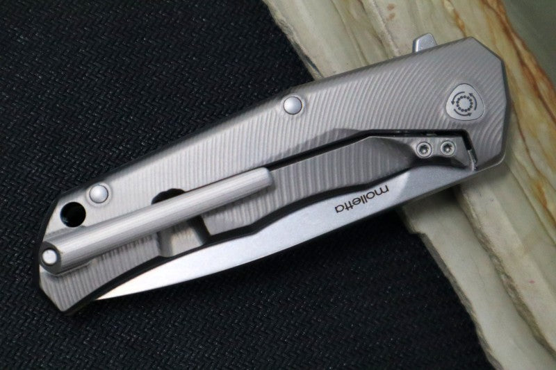 Lionsteel TRE Three Rapid Exchange Titanium Flipper - Green G10 Handle - TRE-GGR