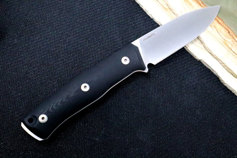 Lionsteel B35 Fixed Blade - Black G10 Handle / Sleipner Steel / Leather Sheath B35GBK - Northwest Knives
