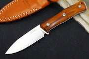 Lionsteel B35 Fixed Blade - Santos Wood Handle / Sleipner Steel / Leather Sheath B35-ST - Northwest Knives