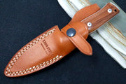 Lionsteel B35 Fixed Blade - Santos Wood Handle / Sleipner Steel / Leather Sheath B35-ST - Northwest Knives
