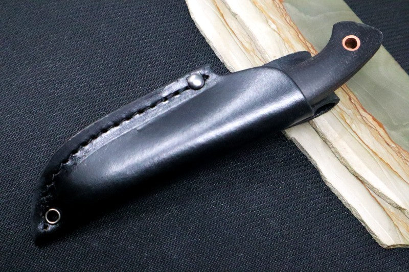 Boker Plus Nessmi Pro Fixed Blade - D2 Blade Steel / Black Micarta Handle / Black Leather Sheath 02BO066