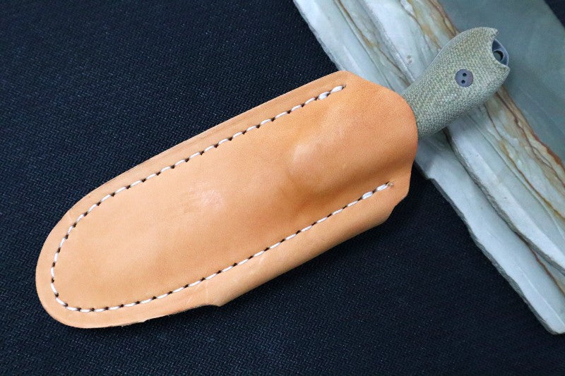 Bradford Knives Guardian 3 - 3D OD Green Micarta Handle / M390 Blade / False Flat Grind / Nimbus Finish 3FE-102N-M390