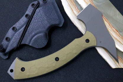 Toor Knives Tomahawk - Black KG Gunkote Finished Blade / D2 Steel / Ranger Green G10 Handle / Kydex Sheath 52001250