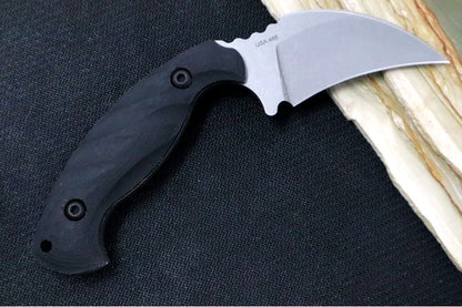 Toor Knives Karsumba - Stonewashed Finished Blade / CPM-S35VN Steel / Black Burlap Micarta Handle / Kydex Sheath