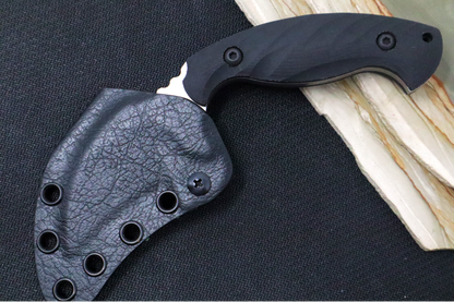 Toor Knives Karsumba - Stonewashed Finished Blade / CPM-S35VN Steel / Black Burlap Micarta Handle / Kydex Sheath