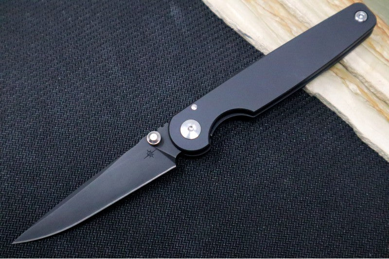 Toor Knives Suitor FL154S- CPM-154CM / Curved Drop Point Blade / Shadow Black Titanium Handle 850022587498