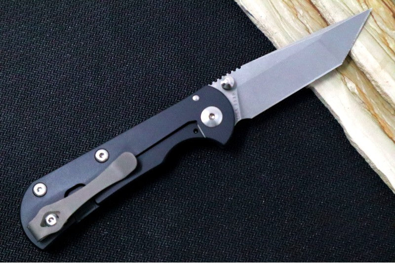 Toor Knives Chasm FL154T - CPM-154CM / Stonewash Tanto Blade / Black Coated Titanium Handle 85154018