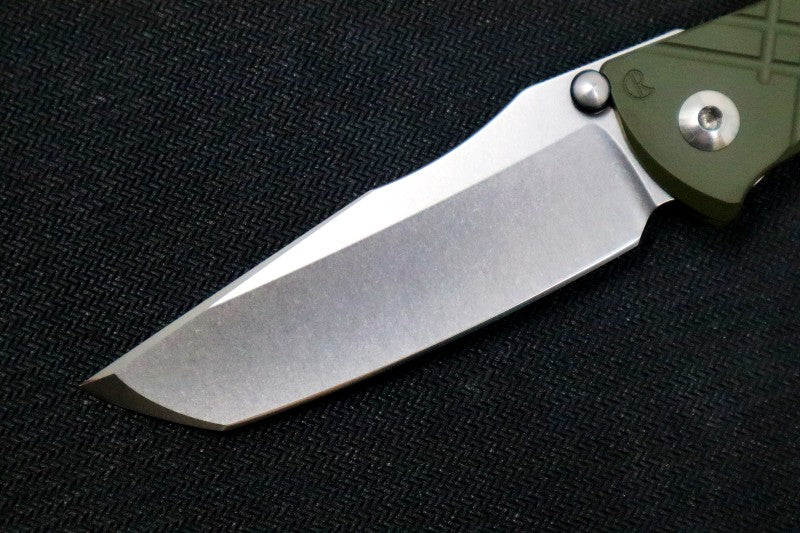 Chris Reeve Umnumzaan Exclusive - Tanto Blade / Magnacut / OD Green Cerakote Handle / Camo Lanyard with Bead UMN-1016-T - Northwest Knives
