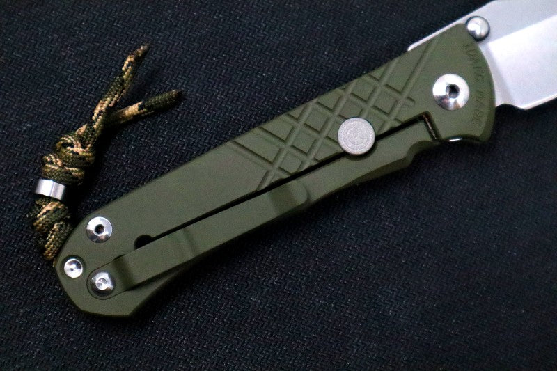 Chris Reeve Umnumzaan Exclusive - Tanto Blade / Magnacut / OD Green Cerakote Handle / Camo Lanyard with Bead UMN-1016-T - Northwest Knives