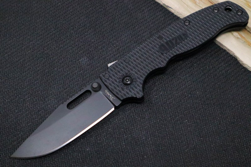 Demko Knives AD 20.5 - Black Grivory Handle / Black DLC Clip Point Blade / Aus10A Steel