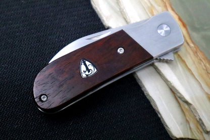 Finch Knives Lucky 13 - Satin Sheepsfoot Blade / 154CM Steel / Cocobolo Wood Handle Inlays LK201